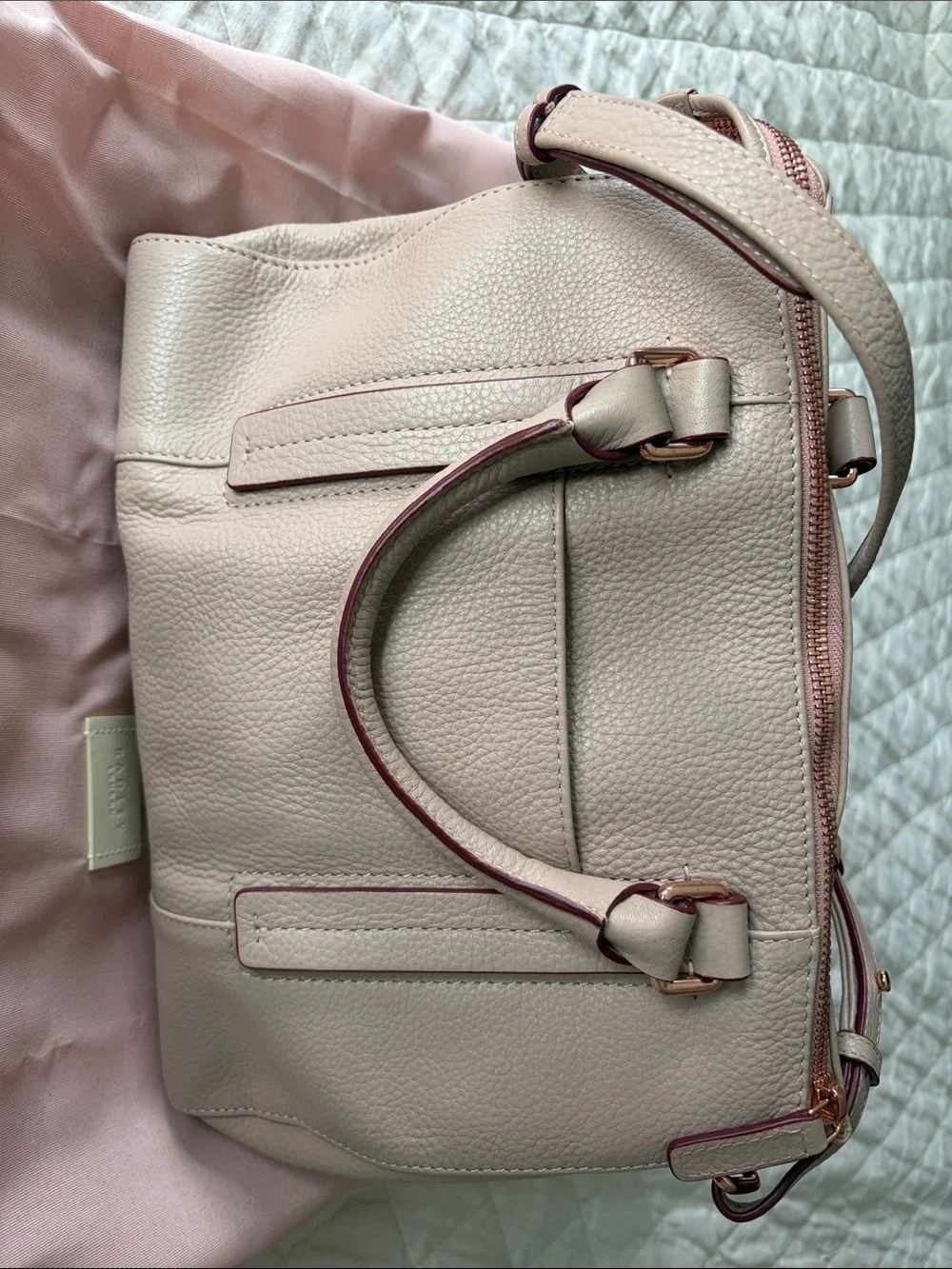 RADLEY LONDON Blush Pink Leather Shoulder Bag with dust bag to store